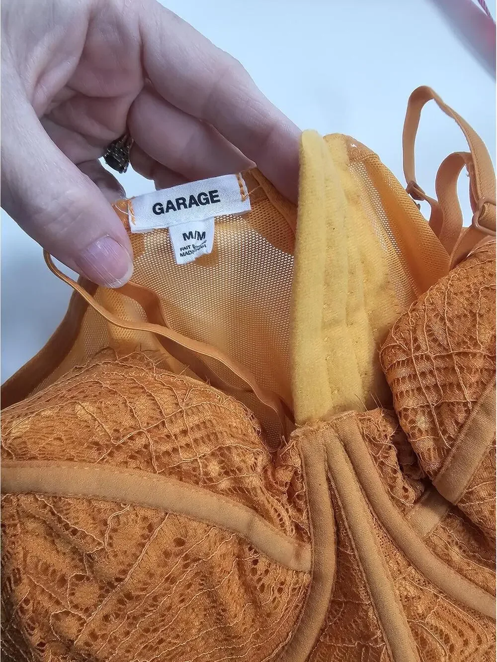 Garage Orange Mesh & Lace Bustier Corset Top - Picture 7 of 12
